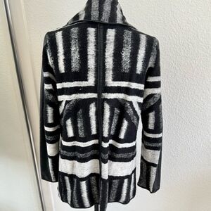 INC International Concepts Black and White Patterned Cardigan